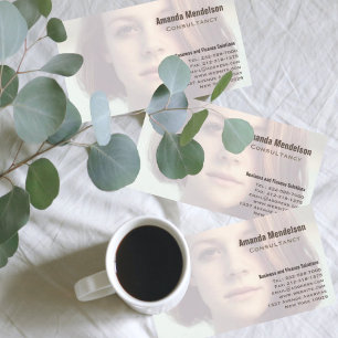 Cartão De Visita Folha de prova mínima moderna da foto