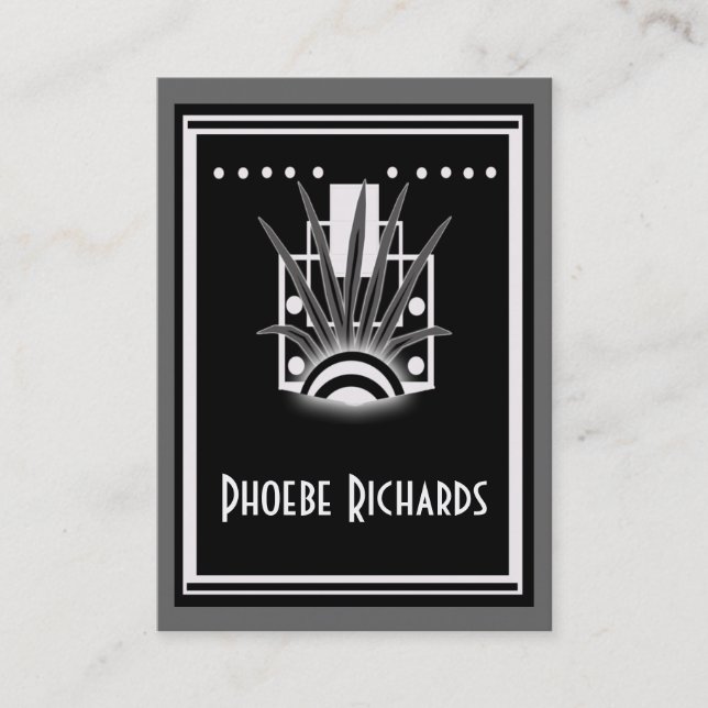 Cartão De Visita folha do deco (Frente)