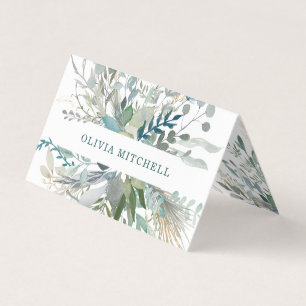 Cartão De Visita Folhagem Woodland