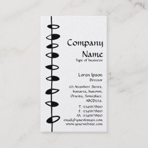 Cartão De Visita Folhas Alternativas - Preto em Branco (Dourado)