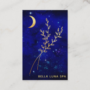 Cartão De Visita *~* Folhas da Ramificação da Lua do Crescente Do