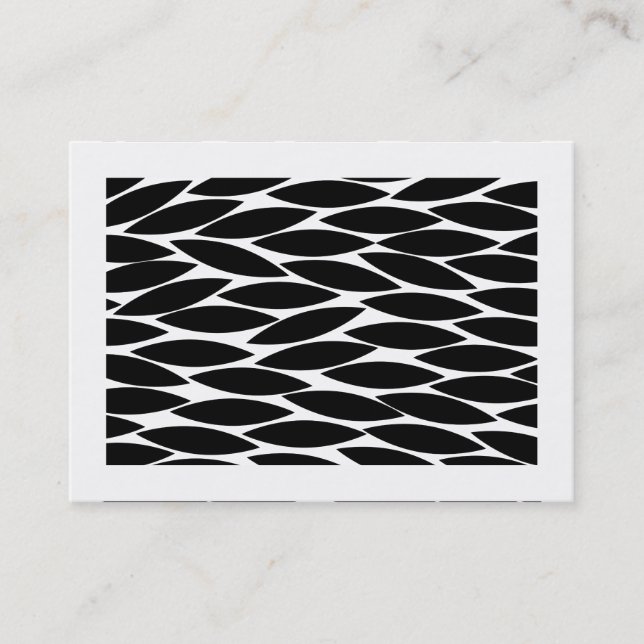 Cartão De Visita Folhas de abstrato (Bordadas) (Frente)