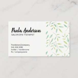 Cartão De Visita Folhas e Ramais