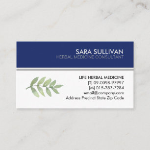 Cartão De Visita Folhas Medicina Herbal Ervas