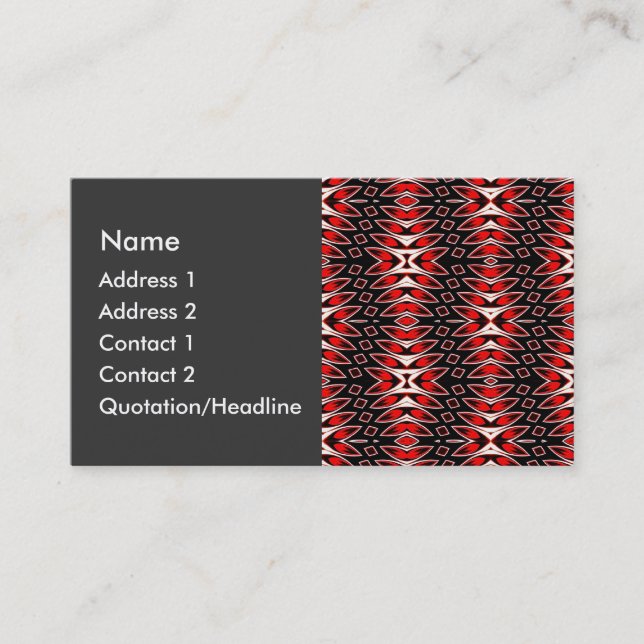 Cartão De Visita Folhas quentes (Frente)