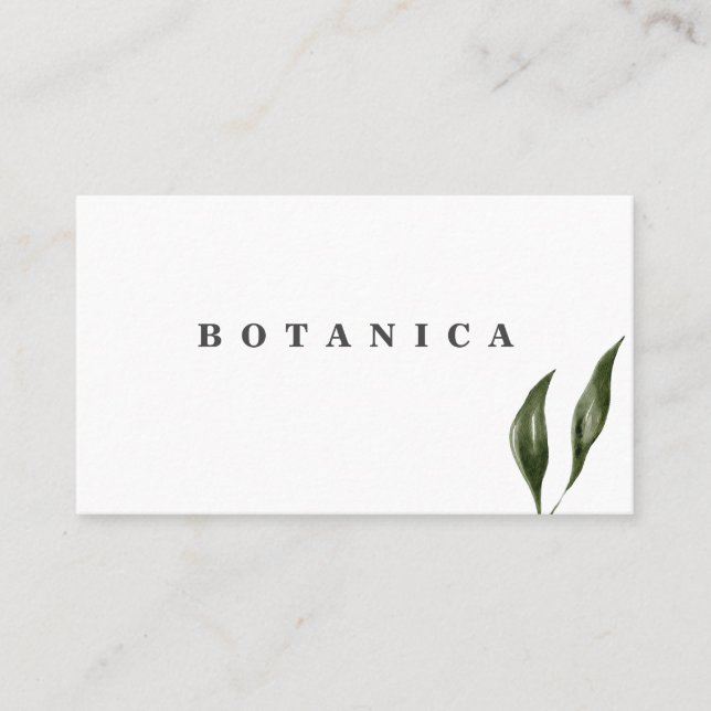 Cartão De Visita Folhas Tropicais Modernas (Frente)