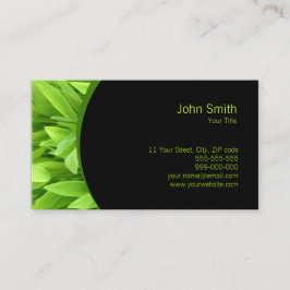 Cartão De Visita Folhas verdes