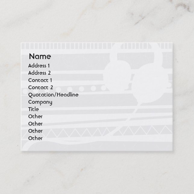 Cartão De Visita Fones de ouvido - carnudos (Frente)