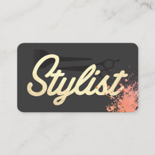 Cartão De Visita Fonte Cursive Glamour Stylist   Expressiva