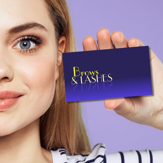 Cartão De Visita Fonte de Espelho Azul e Amarelo Moderno (Criador carregado)