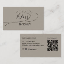 Fonte de letra Taupe Salão de Cabelo Minimalista