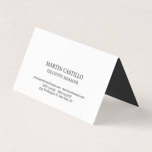 Cartão De Visita Fonte Serif Moderno Profissional Preto Branco Eleg