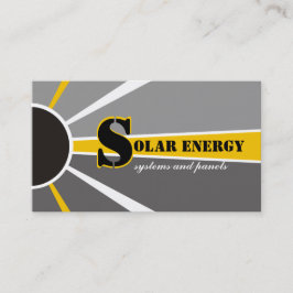 Cartão De Visita Fontes alternativas de energia solar/energia do so