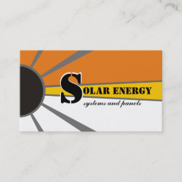 Cartão De Visita Fontes de energia solar/solar/alternativo de energ