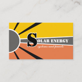 Cartão De Visita Fontes de energia solar/solar/alternativo de energ