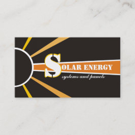 Cartão De Visita Fontes de energia solar/solar/alternativo de energ