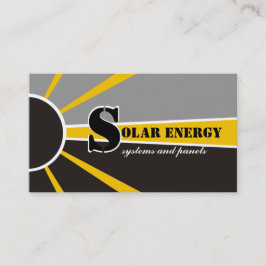 Cartão De Visita Fontes de energia solar/solar/alternativo de energ