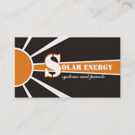 Cartão De Visita Fontes de energia solar/solar/alternativo de energ