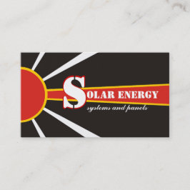 Cartão De Visita Fontes de energia solar/solar/alternativo de energ