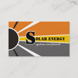 Cartão De Visita Fontes de energia solar/solar/alternativo de energ