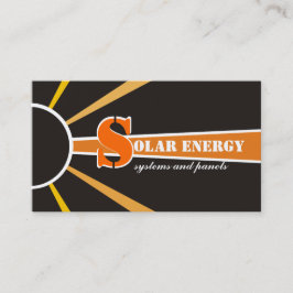 Cartão De Visita Fontes de energia solar/solar/alternativo de energ