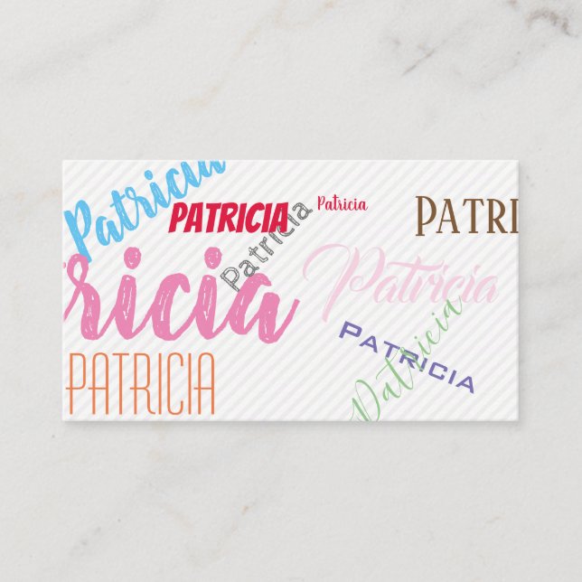 Cartão De Visita Fontes e Cores Mistos (Frente)