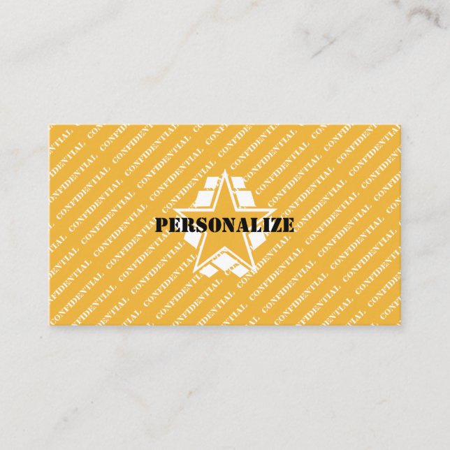 Cartão De Visita Forças Armadas Militares Recrutador Confidencial (Frente)