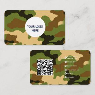 Cartão De Visita Forest Camo - Design totalmente personalizável e c