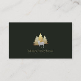 Cartão De Visita Forestry Service Business Card