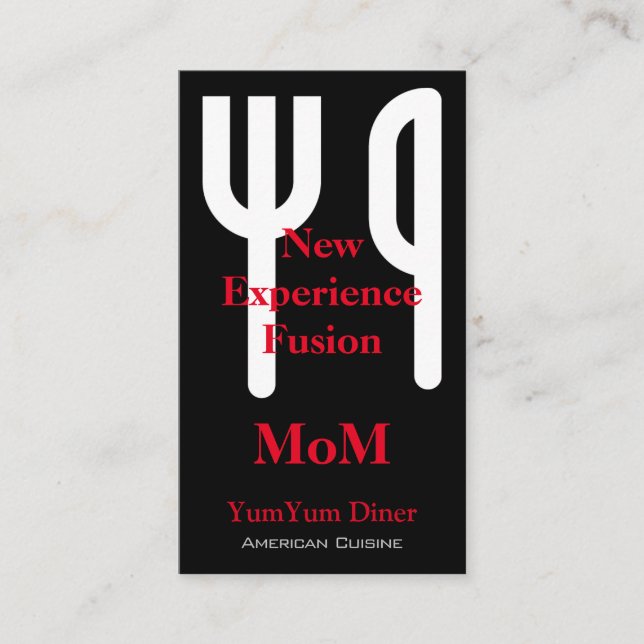 Cartão De Visita Fork e Faca (Frente)