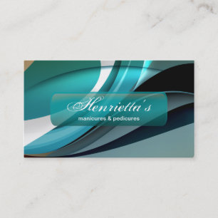 Cartão De Visita Forma retro feminino bonito legal do abstrato fino