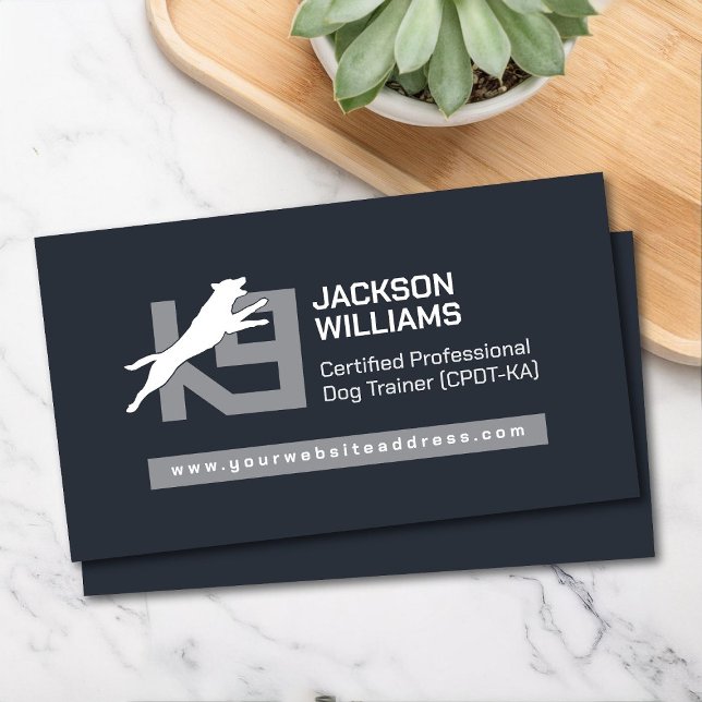 Cartão De Visita Formação K9 - Treinador de Cães - Comportador Cani (Criador carregado)