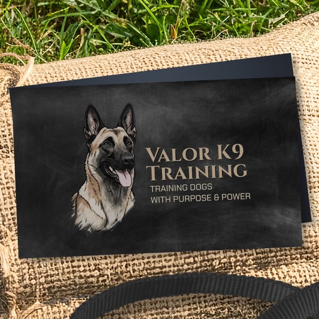 Cartão De Visita Formação Profissional K9 - Malinois Belga (Criador carregado)