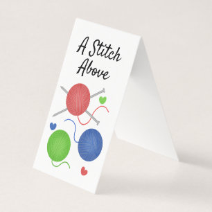 Cartão De Visita Formando tricô com amor