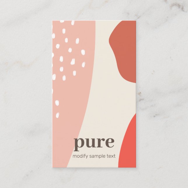 Cartão De Visita Formas de arte modernas de pintura Abstrato (Frente)