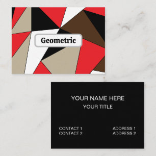 Cartão De Visita Formas Geométricas Modernas Coloridas