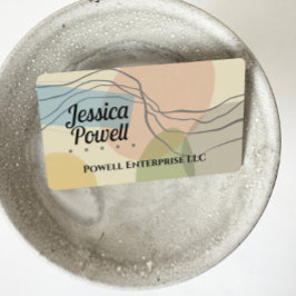 Cartão De Visita formas modernas de abstrato e linhas de cores suav