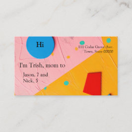 Cartão De Visita Formas variadas em cores vívidas