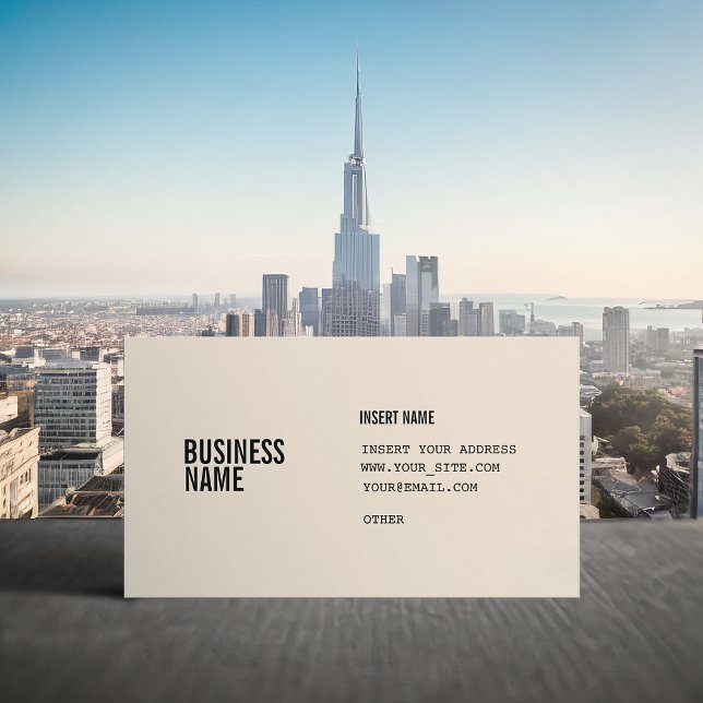 Cartão De Visita Formato Branco Antigo Com Fontes Condensadas De Co (Criador carregado)