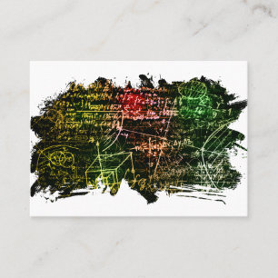 Cartão De Visita Fórmulas no espaço matemático