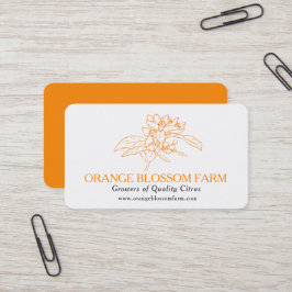 Cartão De Visita Fornecedores de fazendas de flores de laranja