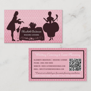 Cartão De Visita Fornecimento de Casamento Rosa