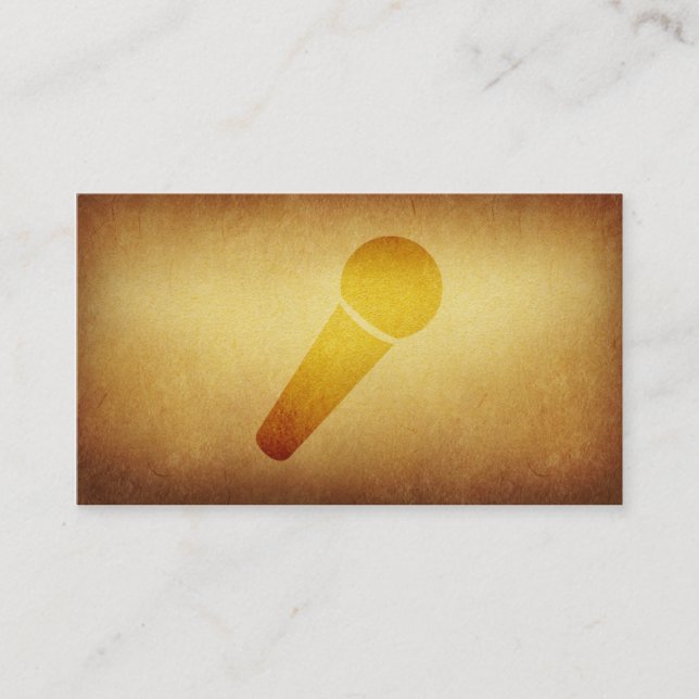 Cartão de visita forrado do cantor do disco-jóquei (Frente)