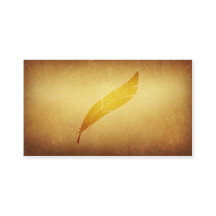 Cartão de visita forrado do Quill dos escritores