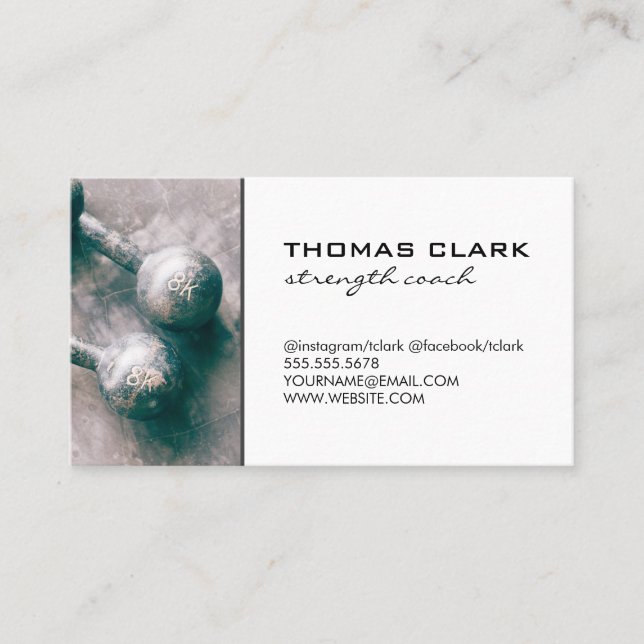 Cartão De Visita Fortalecimento do braço do treinador | Pesos (Frente)