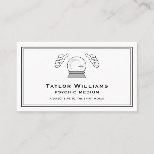Cartão De Visita Fortune Teller Psychic Clairvoyant Crystal Ball