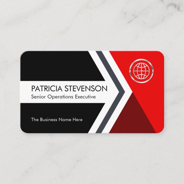 Cartão De Visita Forward Moving Arrowhead To Success (Frente)