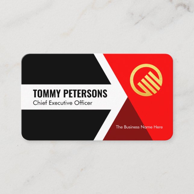 Cartão De Visita Forward Moving Arrowhead To Success CEO (Frente)