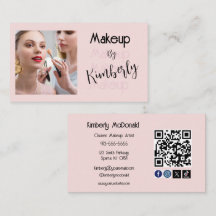 Foto Código QR Ícone Social Script Rosa Corado
