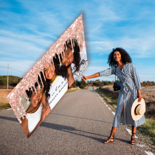 Cartão De Visita Foto cor-de-rosa dos gotejamentos do brilho dos
